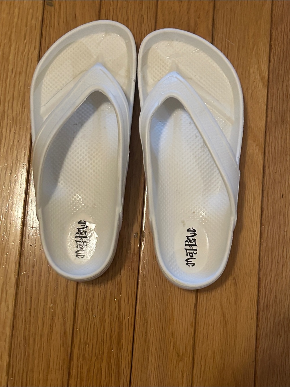 Mad Love White Women's Thong Sandals